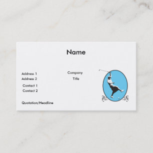 Tarjeta De Visita diseño de golfista mujer retro vintage