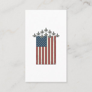 Tarjeta De Visita Diseño de grabado vintage de bandera de avión de c