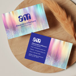 Tarjeta De Visita Diseño de gradiente Pastel Luxe