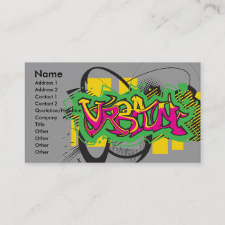 Tarjeta De Visita diseño de graffiti urbano