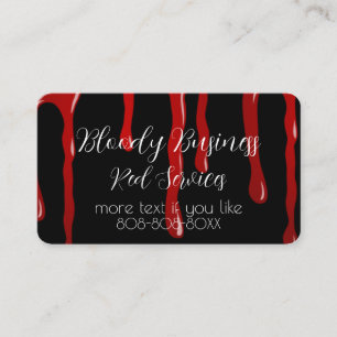 Tarjeta De Visita Diseño de Halloween de Horror con Sangre Goteando