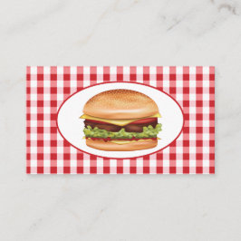 Tarjeta De Visita Diseño De Hamburguesa Restaurante De Comida Rápida