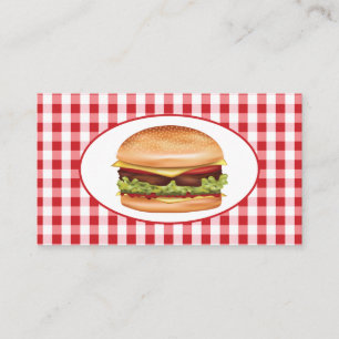 Tarjeta De Visita Diseño De Hamburguesa Restaurante De Comida Rápida