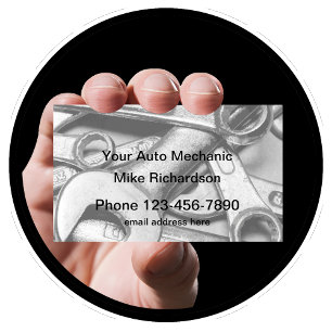 Tarjeta De Visita Diseño de herramientas de mecánico de autos