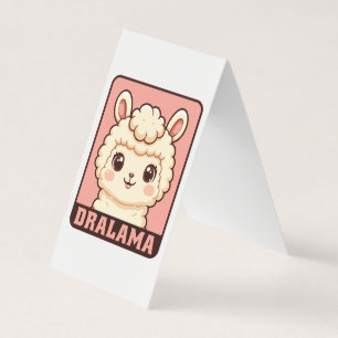 Tarjeta De Visita Diseño de ilustración de llama adorable