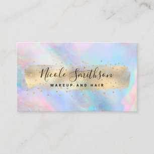 Tarjeta De Visita diseño de imitación de Relieve metalizado faux iri