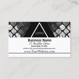 Tarjeta De Visita Diseño de impresión de Piel de serpiente negro