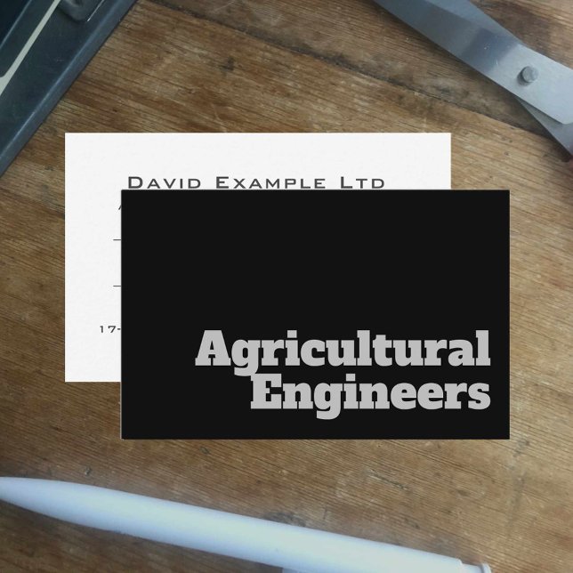 Tarjeta De Visita Diseño de Ingenieros Agrícolas Audaces y Claros (Subido por el creador)