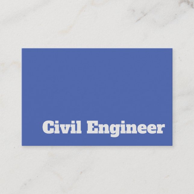 Tarjeta De Visita Diseño de Ingenieros Civiles Audaz y Claro (Anverso)