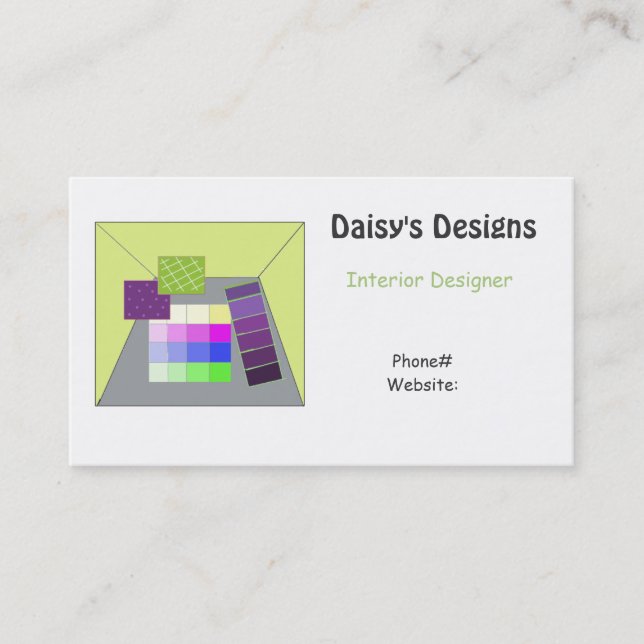 Tarjeta De Visita Diseño de interiores (Anverso)