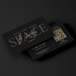 Tarjeta De Visita Diseño de interiores elegante Planificación del es