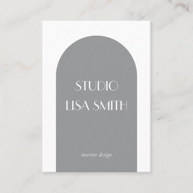Tarjeta De Visita Diseño de interiores geométricos modernos (Anverso)