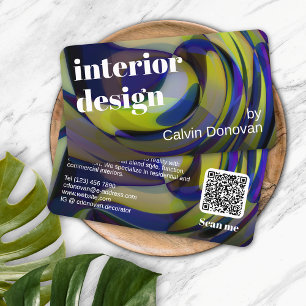 Tarjeta De Visita Diseño de interiores moderno Artístico Abstracto D