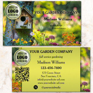 Tarjeta De Visita Diseño de Jardín de Servicio Completo Mantenimient
