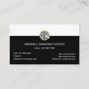Tarjeta De Visita Diseño de joyas de diamantes