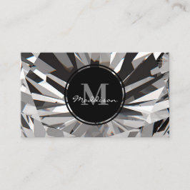 Tarjeta De Visita Diseño de joyas de diamantes blancos de lujo