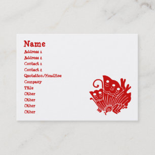 Tarjeta De Visita Diseño de Kamon Japonés de Mariposa Asiática