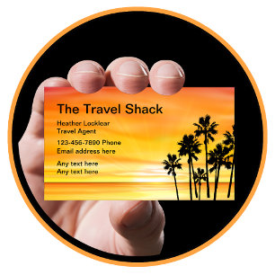 Tarjeta De Visita Diseño de la agencia de viajes Sunset Scenic