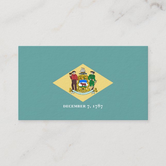 Tarjeta De Visita Diseño de la bandera de estado de Delaware (Anverso)