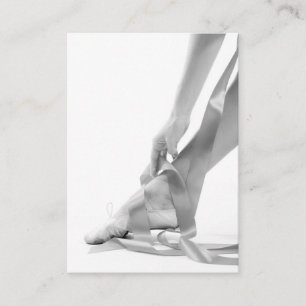Tarjeta De Visita Diseño de la escuela de ballet fotográfico de lujo