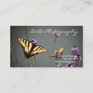Tarjeta De Visita Diseño de la foto de la mariposa