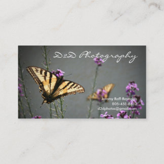 Tarjeta De Visita Diseño de la foto de la mariposa