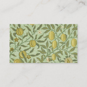 Tarjeta De Visita Diseño de la fruta de la granada de William Morris