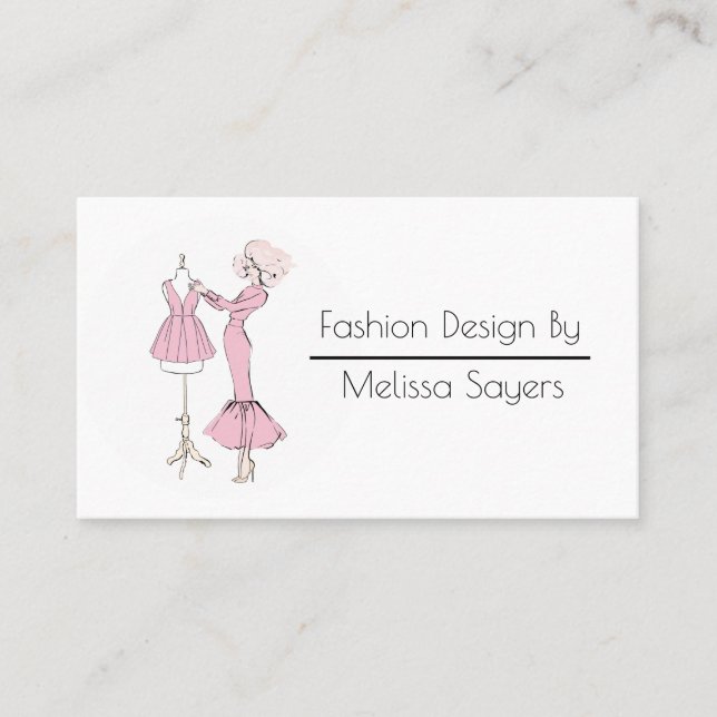 Tarjeta De Visita Diseño de la moda (Anverso)