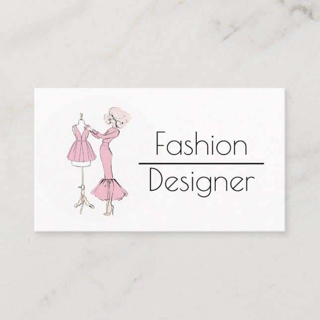 Tarjeta De Visita Diseño de la moda (Anverso)