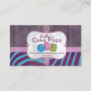Tarjeta De Visita Diseño de la panadería del estallido de la torta
