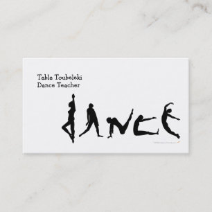 Tarjeta De Visita Diseño de la silueta del baile de la danza