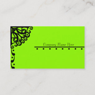 Tarjeta De Visita Diseño de la suposición de la verde lima