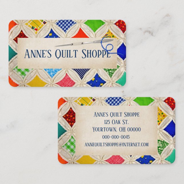 Tarjeta De Visita Diseño de la ventana de la catedral con aguja (Anverso / Reverso)