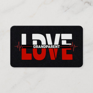 Tarjeta De Visita Diseño de latido de amor de abuelos