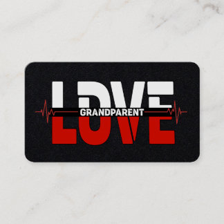 Tarjeta De Visita Diseño de latido de amor de abuelos