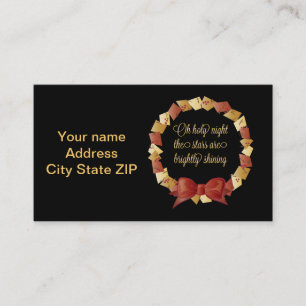 Tarjeta De Visita Diseño de letras de la noche sagrada