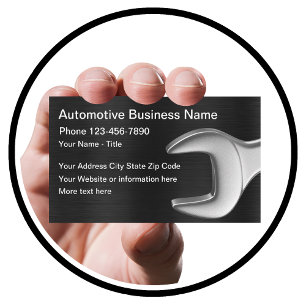 Tarjeta De Visita Diseño de llave de mecánico automotriz