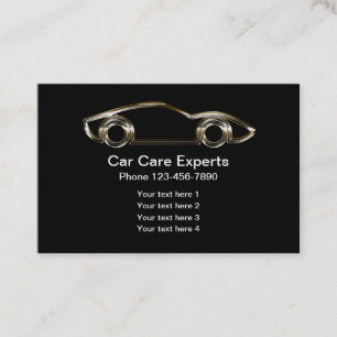 Tarjeta De Visita Diseño de logotipo de coche de metal genial