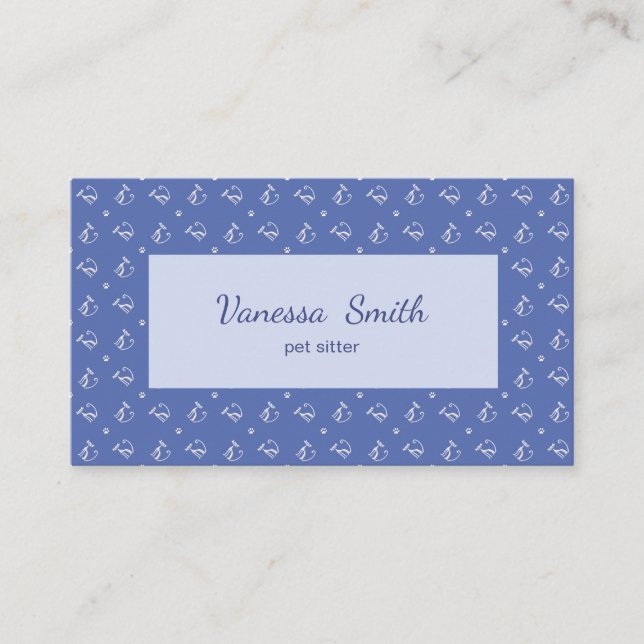 Tarjeta De Visita Diseño de los animales de mascotas de los gatos (Anverso)