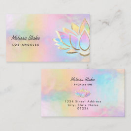 Tarjeta De Visita diseño de loto pastel