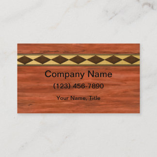 Tarjeta De Visita Diseño de madera embutido