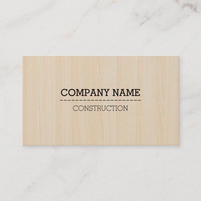Tarjeta De Visita Diseño de madera profesional (Anverso)