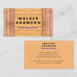 Tarjeta De Visita Diseño de Madera (Trabajo de Mano de Obra) Parece 