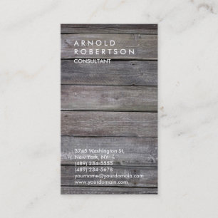 Tarjeta De Visita Diseño de Madera Vertical Calidad Trendy
