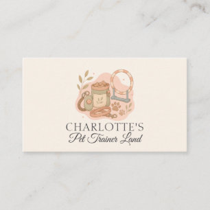 Tarjeta De Visita Diseño de Marca de Cuidado de Mascotas