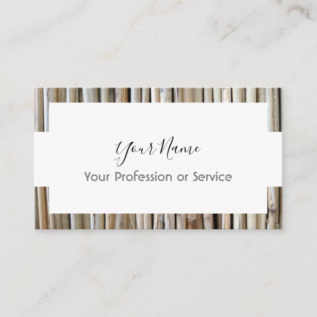 Tarjeta De Visita Diseño de marcos de madera para los servicios inte (Anverso)