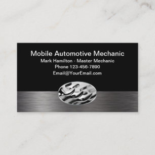 Tarjeta De Visita Diseño de mecánico de automóviles móvil