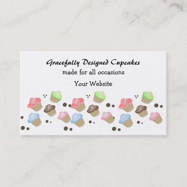 Tarjeta De Visita Diseño de minipastelitos (Anverso)