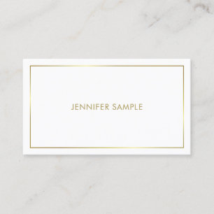 Tarjeta De Visita Diseño de moda Gold Plain Glamoroso Lujo