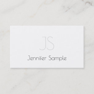 Tarjeta De Visita Diseño de Monograma Elegante Elite Sencillo y Lujo